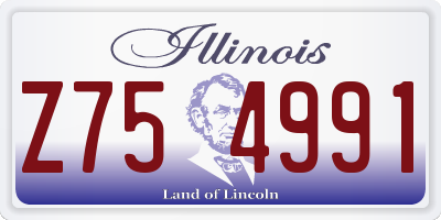 IL license plate Z754991