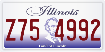 IL license plate Z754992