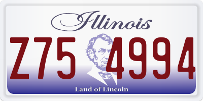 IL license plate Z754994