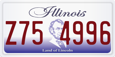 IL license plate Z754996