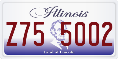 IL license plate Z755002