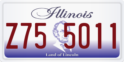 IL license plate Z755011