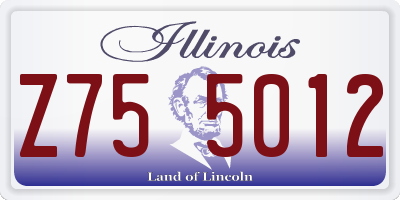 IL license plate Z755012