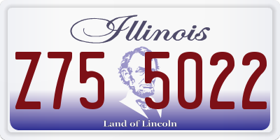 IL license plate Z755022