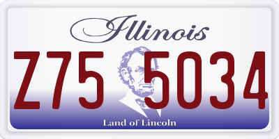 IL license plate Z755034