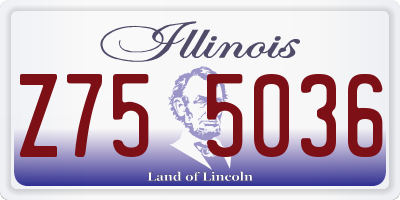 IL license plate Z755036