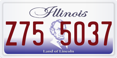 IL license plate Z755037