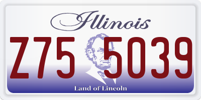 IL license plate Z755039