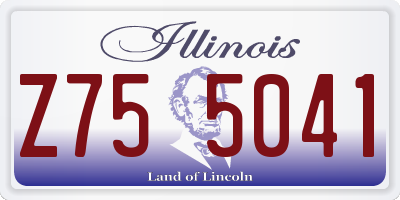 IL license plate Z755041