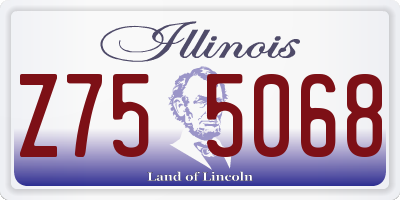 IL license plate Z755068