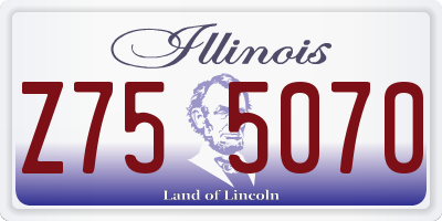 IL license plate Z755070