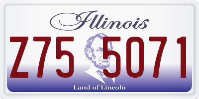 IL license plate Z755071