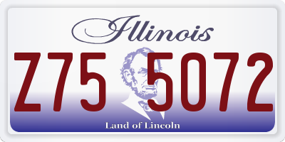 IL license plate Z755072