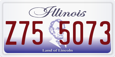 IL license plate Z755073