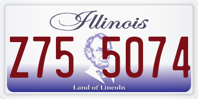 IL license plate Z755074