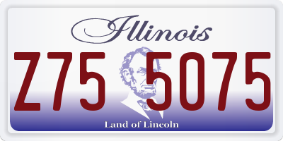 IL license plate Z755075