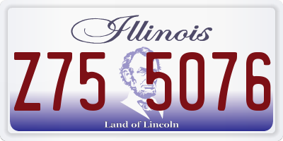 IL license plate Z755076