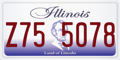 IL license plate Z755078