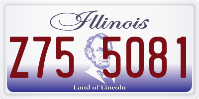 IL license plate Z755081