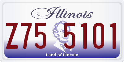 IL license plate Z755101