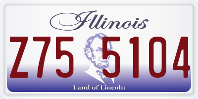 IL license plate Z755104