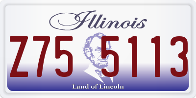 IL license plate Z755113