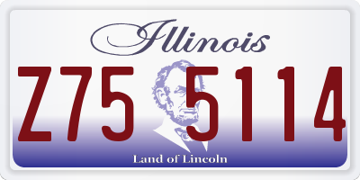 IL license plate Z755114