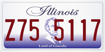 IL license plate Z755117