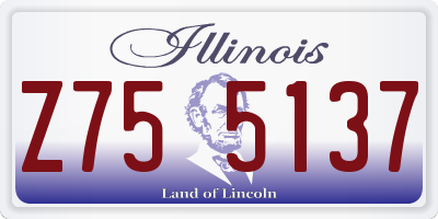 IL license plate Z755137