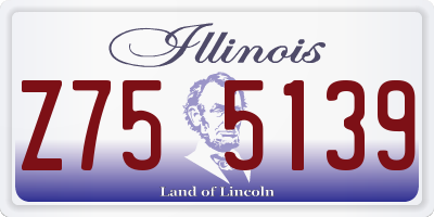 IL license plate Z755139