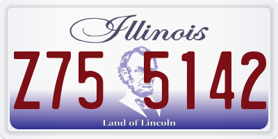 IL license plate Z755142