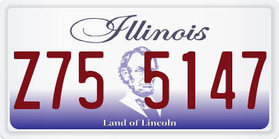 IL license plate Z755147