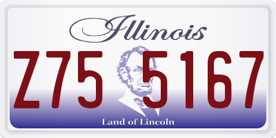 IL license plate Z755167