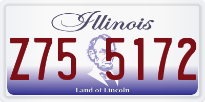 IL license plate Z755172