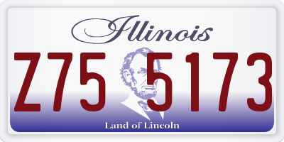 IL license plate Z755173