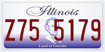 IL license plate Z755179