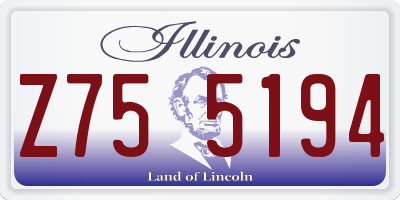 IL license plate Z755194