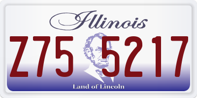 IL license plate Z755217