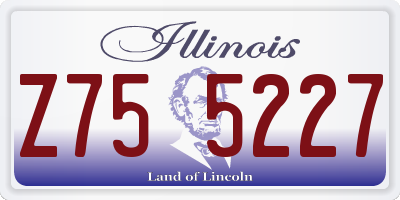 IL license plate Z755227