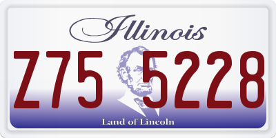 IL license plate Z755228
