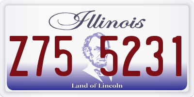 IL license plate Z755231