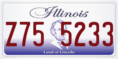 IL license plate Z755233