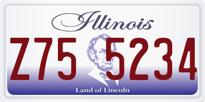 IL license plate Z755234