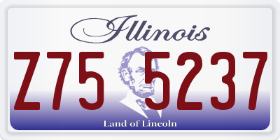 IL license plate Z755237