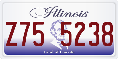 IL license plate Z755238