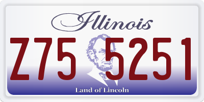 IL license plate Z755251