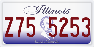IL license plate Z755253