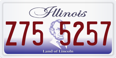 IL license plate Z755257