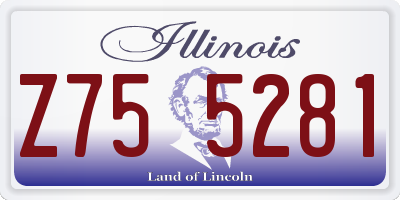 IL license plate Z755281