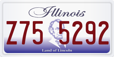 IL license plate Z755292